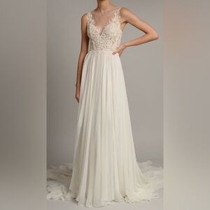 Jenny Yoo Nadra Wedding Dress Ivory Size 10
